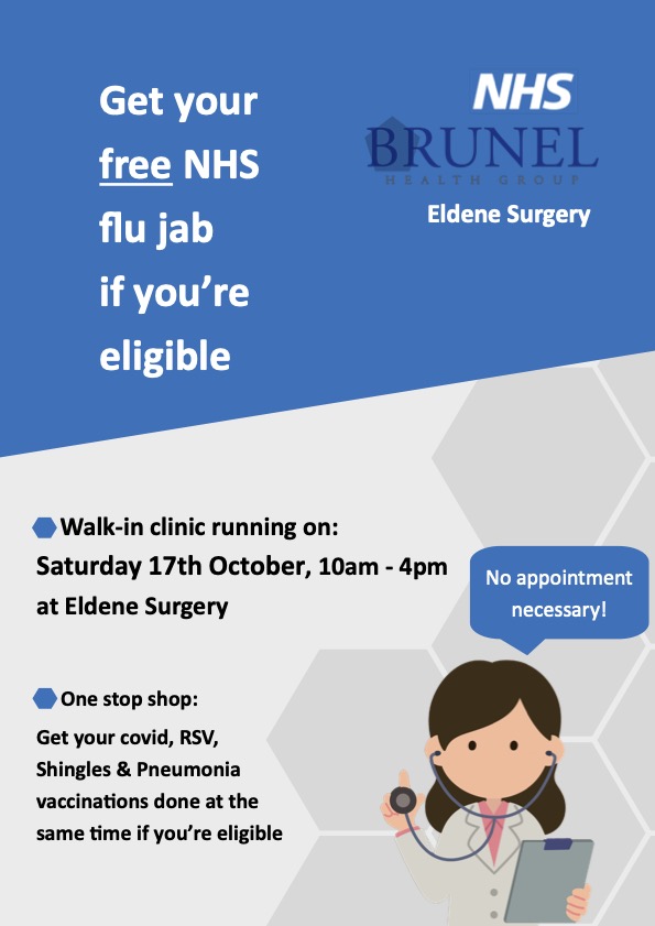 flu jab invitation poster